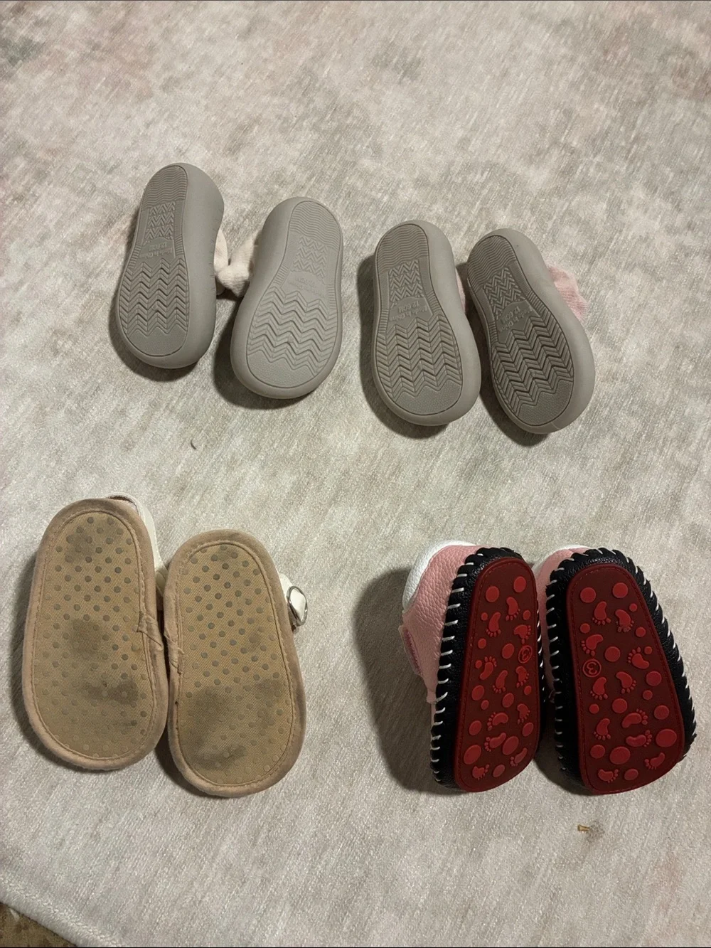 Kids Pink and Cream Soft-Soled Shoes Duo - Cute Animal & Flower Designs